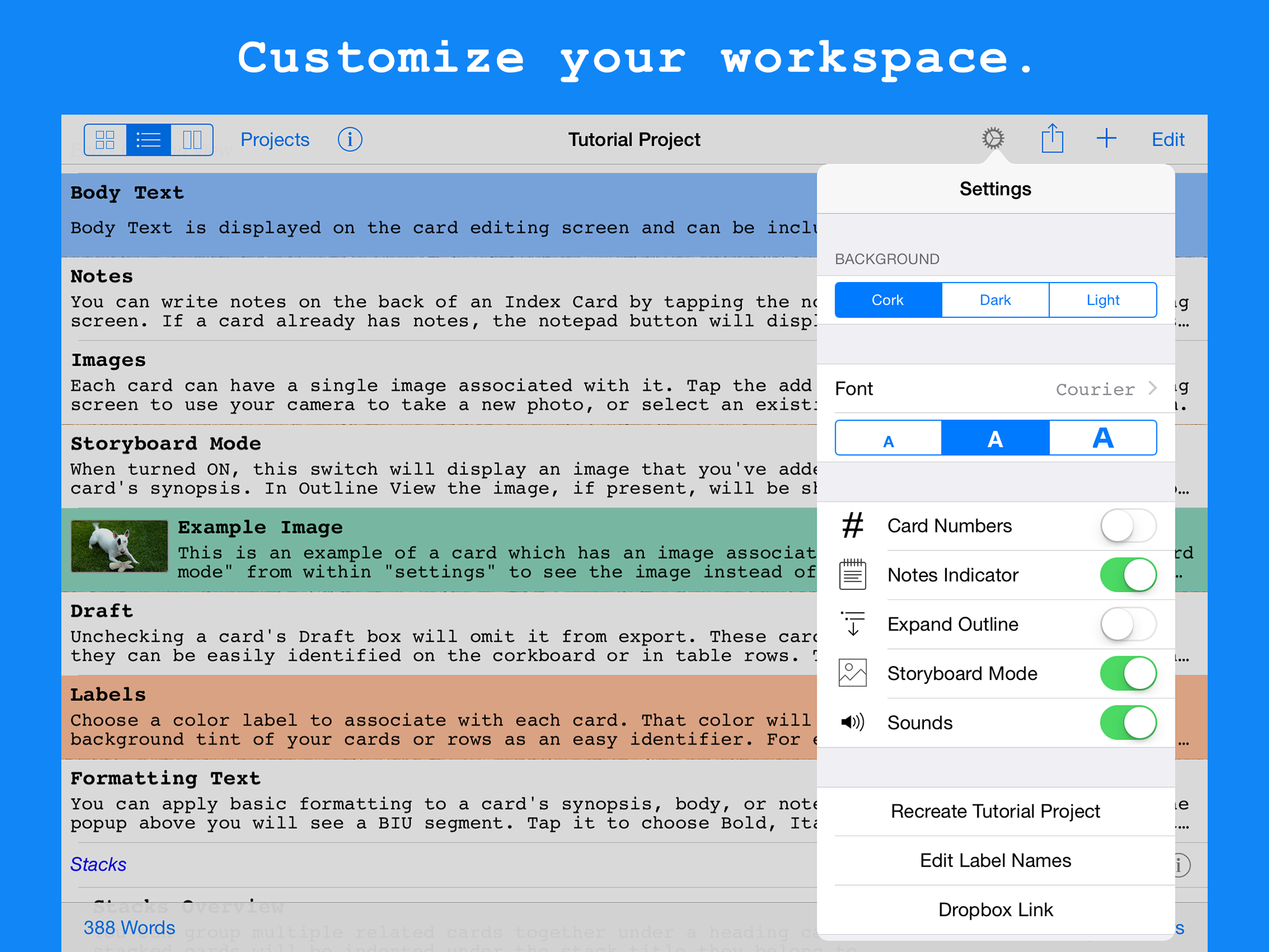 Corkboard приложение. CD Card Formatter. A Screen to arrange. Interactive index